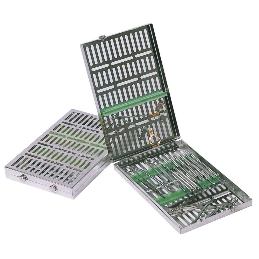 IMS Cassette Signature DIN, 13 Instruments, green | Janouch Dental