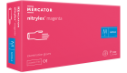 Vyšetřovací nitril rukavice magenta - S