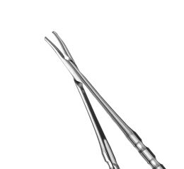 Needle Holder Micro Surg., curved, diamond dusted