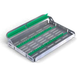 Nerezová kazeta EASY TRAY 28x18x2,5cm, zelená