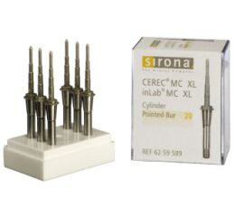 Cerec Cylinder Pointed Bur 20 vrták, 6ks