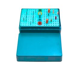 Dezinfekční box pro rotační nástroje, Tyrkys