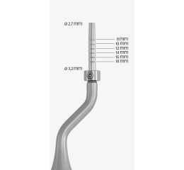 OSTEOTOME CONCAVE ZAHNUTÝ 3,2MM