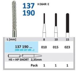 HORICO tvrdokovová fréza - váleček zaoblený 1,5 mm