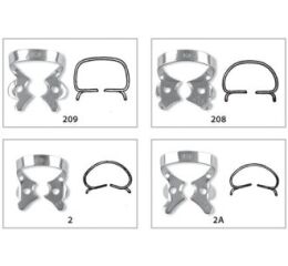 Fit Kofferdam spona Bicuspid s křidélky č.209