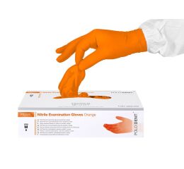 POLODENT nitrilové rukavice Orange - S