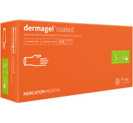 Vyšetřovací rukavice latexové dermagel S