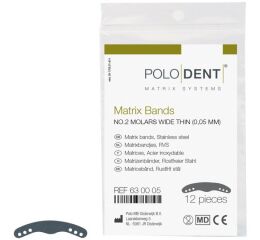 Matrix Bands No. 2 Molars Wide Thin 0,05 mm