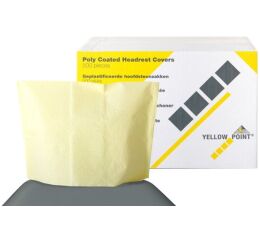 Návleky na opěrku hlavy 25 x 33 cm, žluté