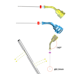 Irrigační kanyly 30G 26mm modré zahnuté 100ks