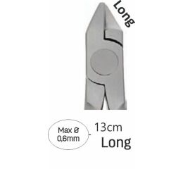 Kleště Aderer dlouhé Maks průměr 0,6mm, 13cm