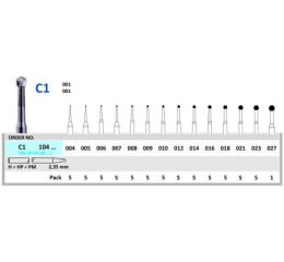 HORICO tvrdokovový vrták - kulička 2,3mm 5ks