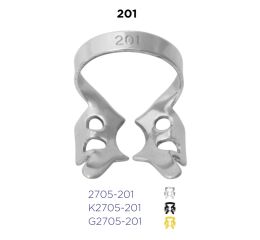 Kofferdamová spona 201 - horní molar