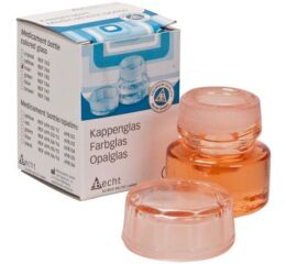 Skleněná lahvička na léky, růžová