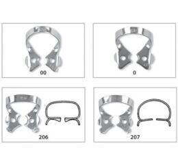 Fit Kofferdam spona Bicuspid s křidélky č.207
