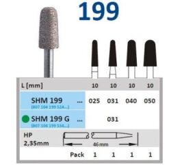 HORICO diamant sintrovaný vrták - kónus zaoblený