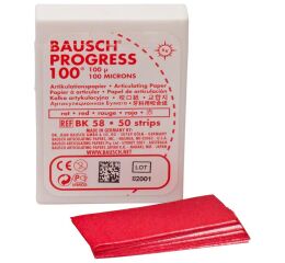 Progress artikulační papír I-100µ červený 50ks