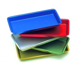 Tácek aluminium 20x10x2cm, červený