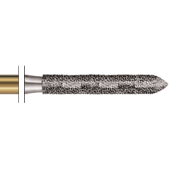 Strukturovaný diamant torpédo D19mm 014, S6879
