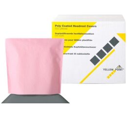 Návleky na opěrku hlavy 25 x 25 cm, růžové