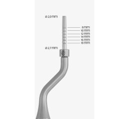 OSTEOTOME CONCAVE ZAHNUTÝ 2,7MM