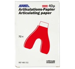 Hanel artikulační papír U-40µ červený 72ks