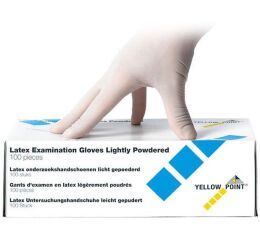 YELLOW POINT Rukavice latexové pudrované