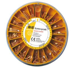 Screw Post  R&S pozlacené koř. čepy, 12ks 1,65m