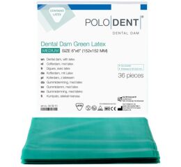 POLODENT kofferdamové blány zelené latexové medium