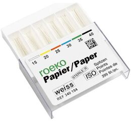 Papírové čepy Roeko bílé ISO 80, 120ks