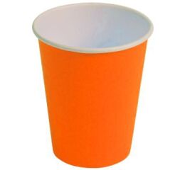 Kelímky papírové 180ml, oranžové 100ks