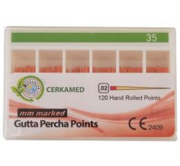 Guttaperčové čepy Cerkamed .02 s měřítkem ISO 45