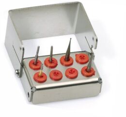 Stojánek na 8 vrtáčků, červený