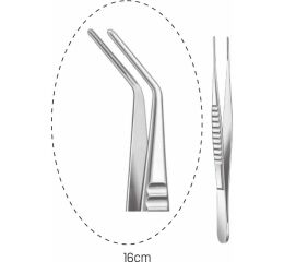 Pinzeta Debakey šikmá 1X2 16cm