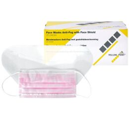 Ústenky na gumičku se štítem Anti-Fog, růžové