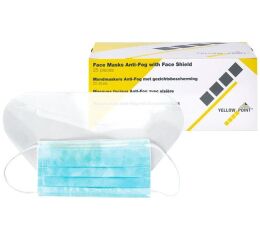 Ústenky na gumičku se štítem Anti-Fog, modré