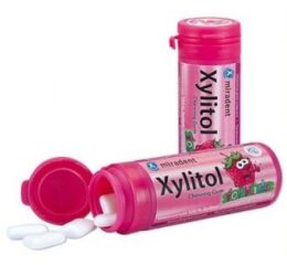 Miradent Xylitol - žvýkačky pro děti, 30ks jahoda