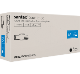Vyšetřovací rukavice latexové santex M