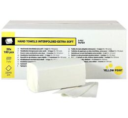 YELLOW POINT 3 vrstvé papírové ručníky skládané ZZ
