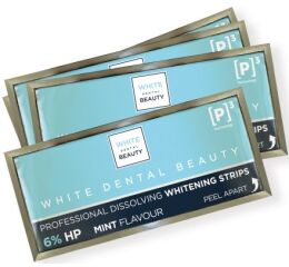 White Dental Beauty Whitenning Strips 6% peroxid