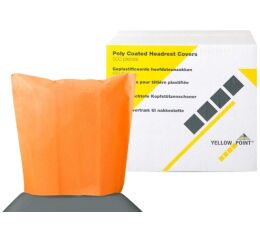 Návleky na opěrku hlavy 25 x 25 cm, pomerančové