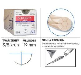 Surgicryl Rapid UP4/0 DS19, 12ks