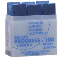 Progress artikulační papír I-100µ modrý 300ks