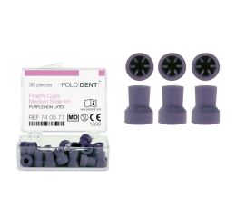 POLODENT bezlatexové Snap-On fialové, střední