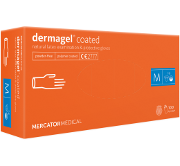Vyšetřovací rukavice latexové dermagel M