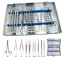 Set microchirurgický 11 nástrojů + kazeta