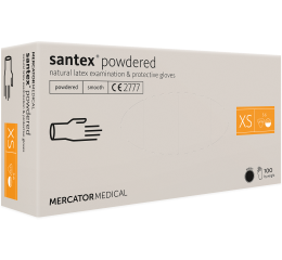 Vyšetřovací rukavice latexové santex XL