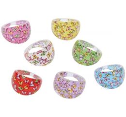 Prstýnky s motýly, 100ks