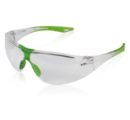 Ochranné brýle čiré - zelená obroučka