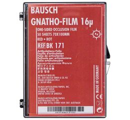 Gnatho-Film artikulační fólie 16µ 70x100mm červená